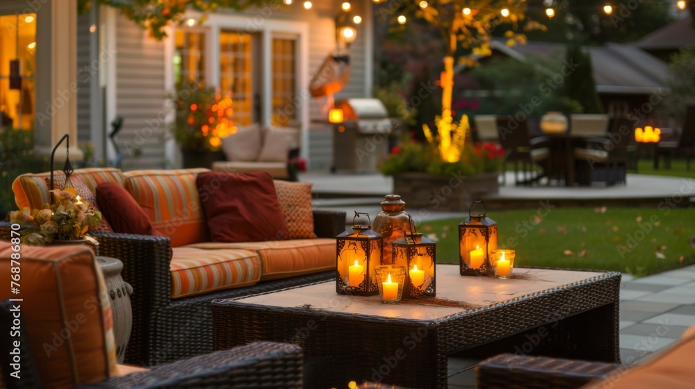 Patio With Table, Chairs, and Candles Patio With Table, Chairs, and Candles