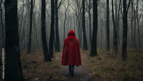 Masterpiece little red riding hood abstract expression.