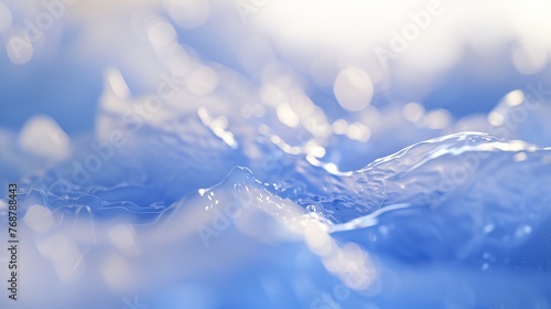 Minimalist 3d foam and water background. photo