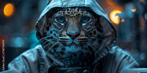 Futuristic Feline Photographer Captures Citys Soul - Sci-Fi Vision Banner