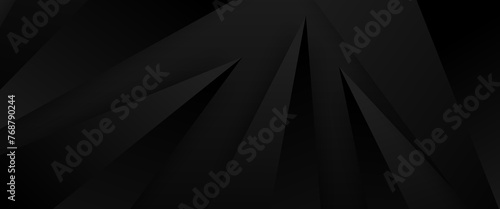 Black modern and simple abstract banner art vector with shapes. For background presentation, background, wallpaper, banner, brochure, web layout, and cover