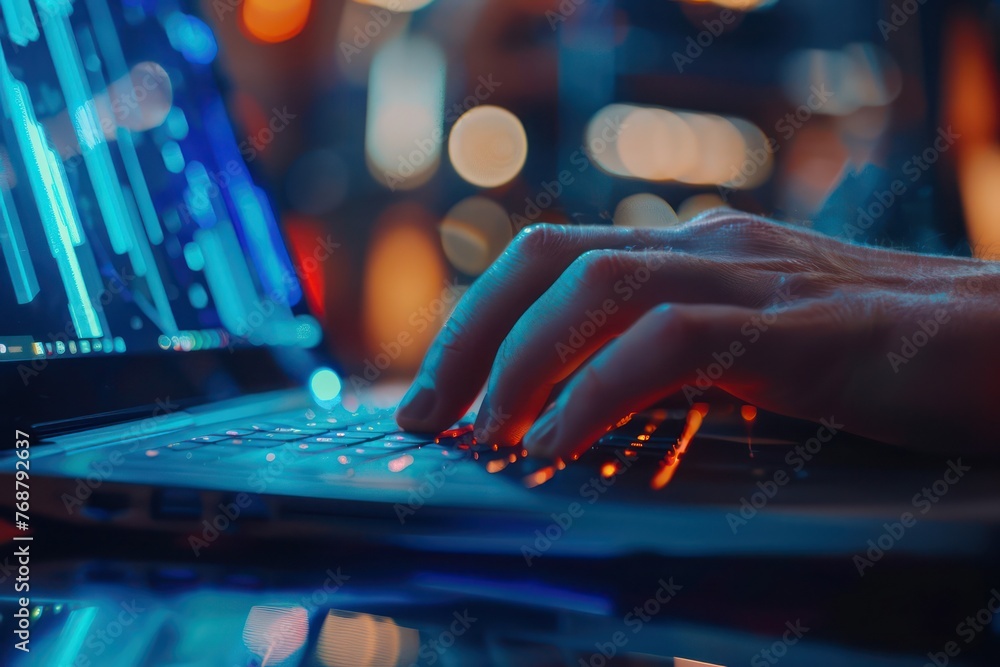 typing on laptop typing on laptop