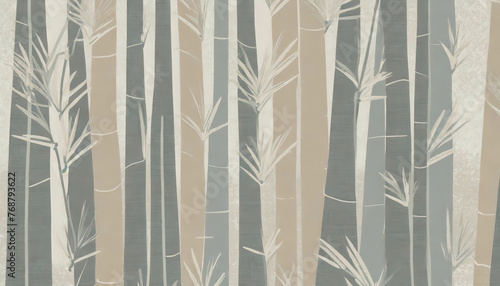 Poster background with bamboo plants
