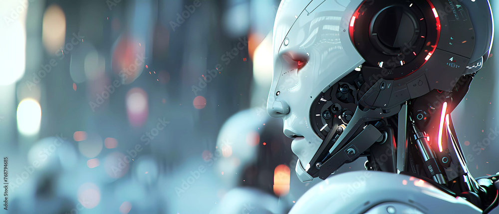 Advanced artificial intelligence roboter for the future. Generative ai design art concept. Advanced artificial intelligence roboter for the future. Generative ai design art concept.