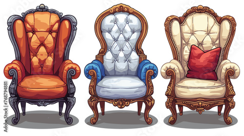 vector chair on white background .Generative AI