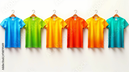 t shirts isolated on white photo