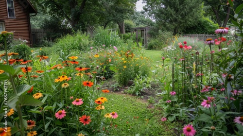 Vibrant Flower Filled the Garden