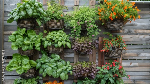 Diverse Plant Vertical Garden Wall