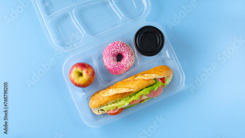 student lunchbox with stationery