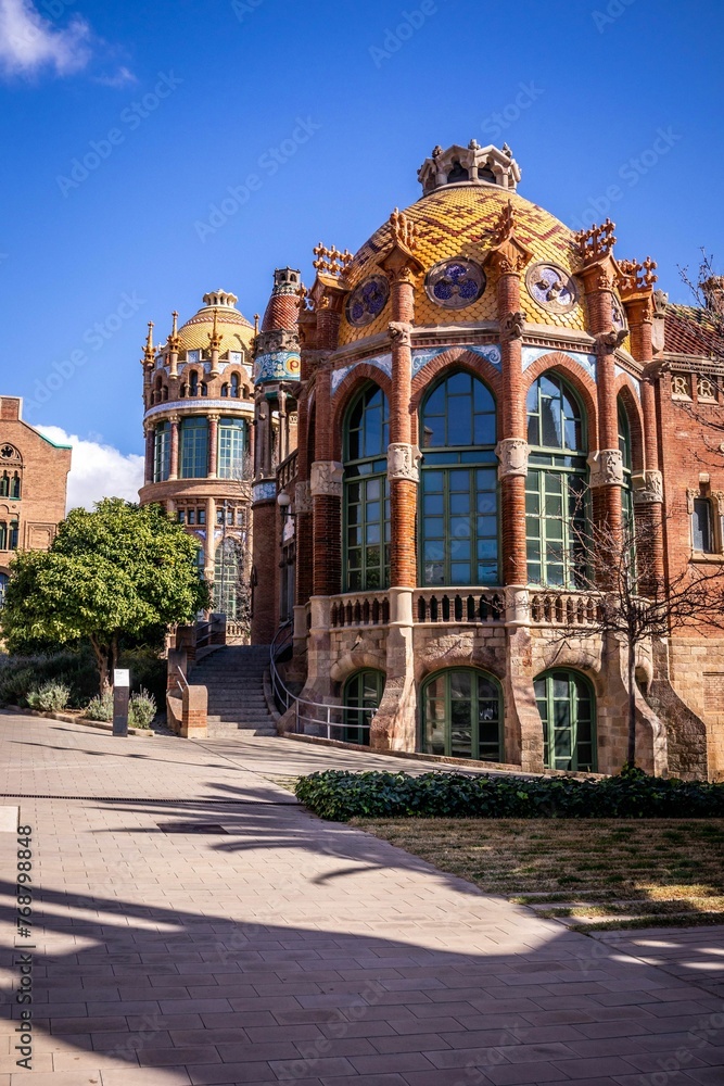 Is a photo of the stunning Hospital de San Pau in Barcelona, Catalonia, Spain