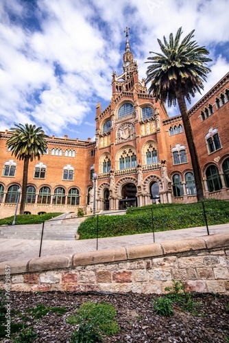 Scenic view of the Hospital de San Pau in Barcelona, Catalunya, Spain