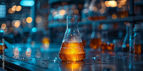 Futuristic Laboratory Research - Scientific Discovery in a Flask Banner