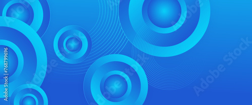 Blue vector abstract geometric shapes banner. For cover design, book design, poster, cd cover, flyer, website backgrounds or advertising