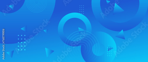 Blue vector gradient abstract banner with shapes elements. For background presentation  background  wallpaper  banner  brochure  web layout  and cover