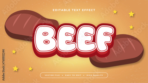 Colorful beef 3d editable text effect - font style