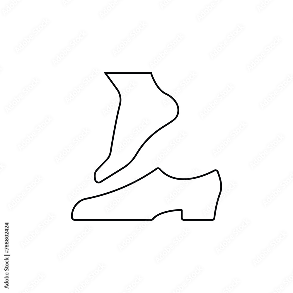 Take off your shoes icon. Public information symbol modern, simple ...