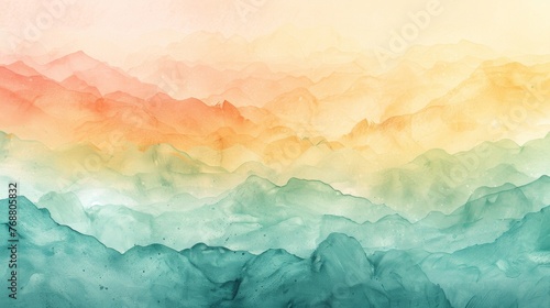 pastel gradient background layered with subtle watercolor textures, transitioning smoothly from pale yellow to mint green, adding depth and interest.