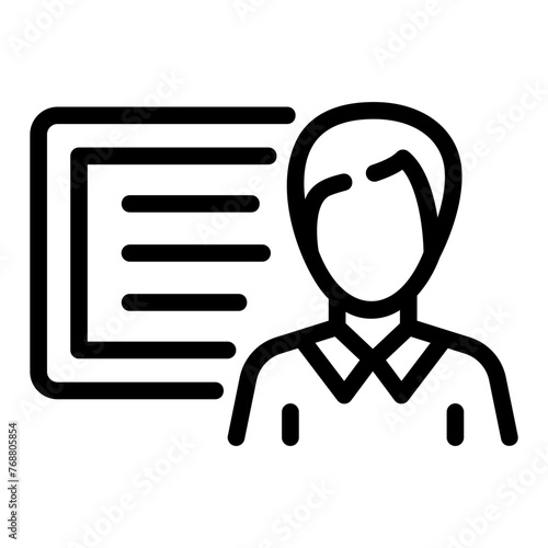 lecturer outline icon