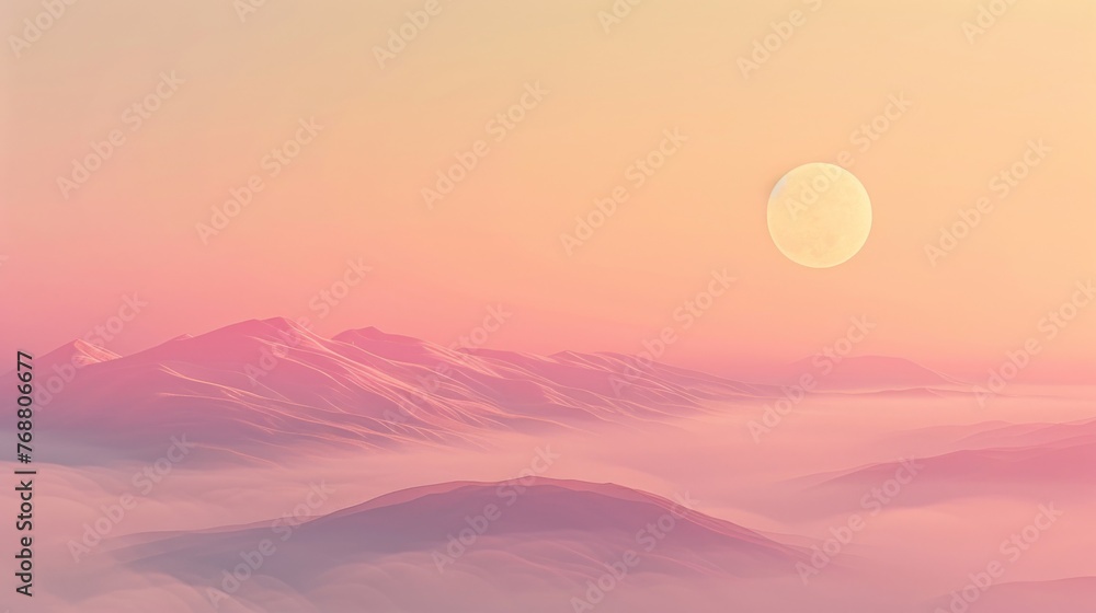 serene pastel gradient background with a linear transition from soft pink to pale yellow, evoking a sense of warmth and tranquility.
