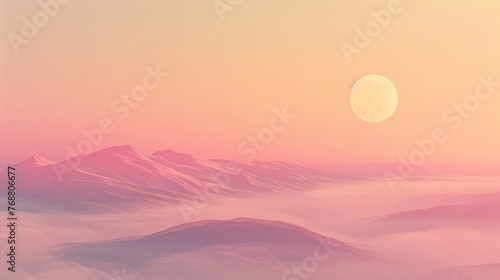 serene pastel gradient background with a linear transition from soft pink to pale yellow, evoking a sense of warmth and tranquility.