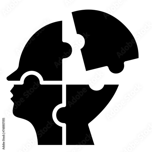psychology glyph icon
