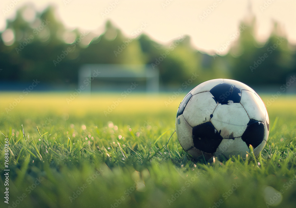 Obraz premium Soccer Ball on the Field