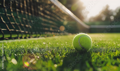 Tennis Ball on a Grass Court