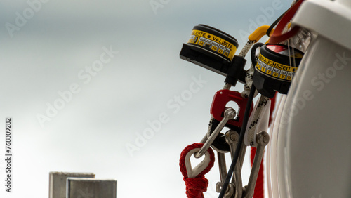 close up of sailing equipment