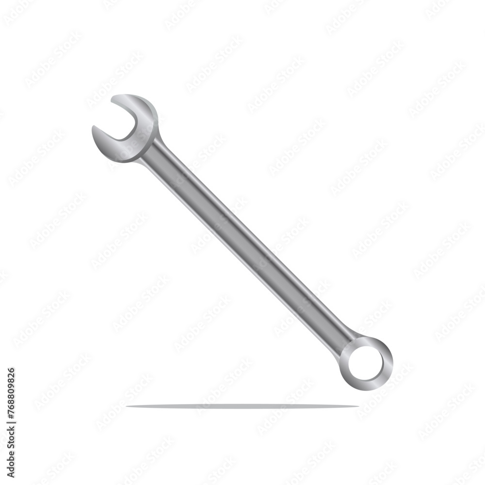 Wrench on white background. mechanical device Wrench on white background. mechanical device