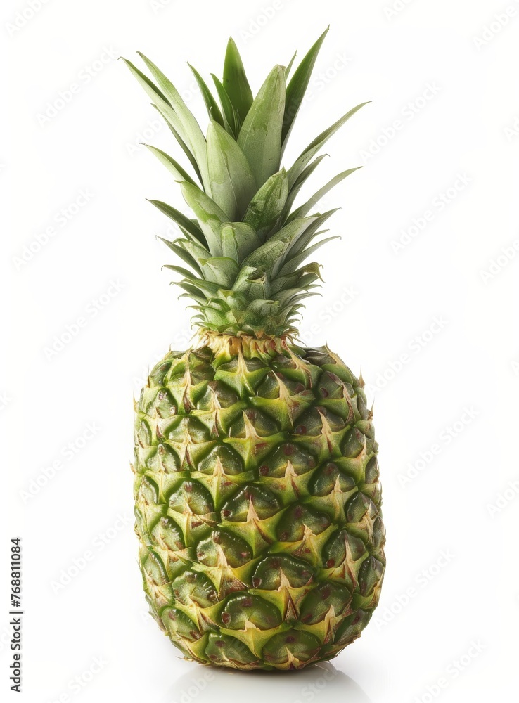 Close Up of a Pineapple on White Background Close Up of a Pineapple on White Background