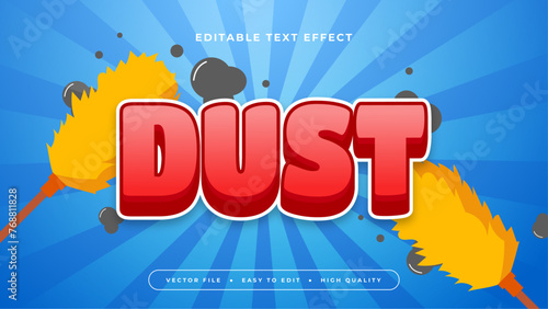 Orange red and blue dust 3d editable text effect - font style