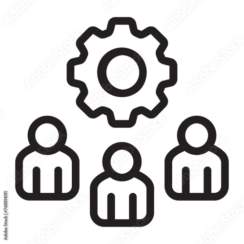 collaboration line icon