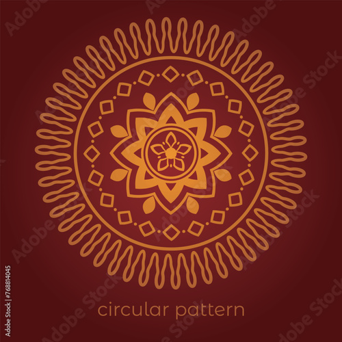 Luxurious mandala pattern background, circular pattern vector design