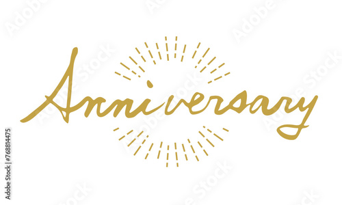 Anniversary(アニバーサリー)　記念日　英語　筆記体