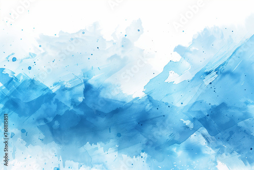 水彩絵の具のテクスチャ、背景素材、青