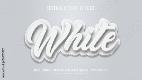 white editable text effect