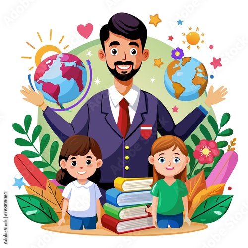 Happy Teacher's Day, Education Concept