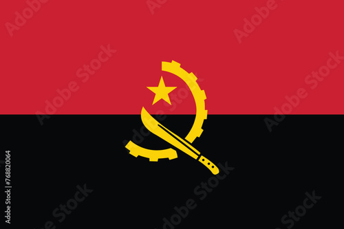 National Flag of Angola, Angola sign, Angola Flag photo