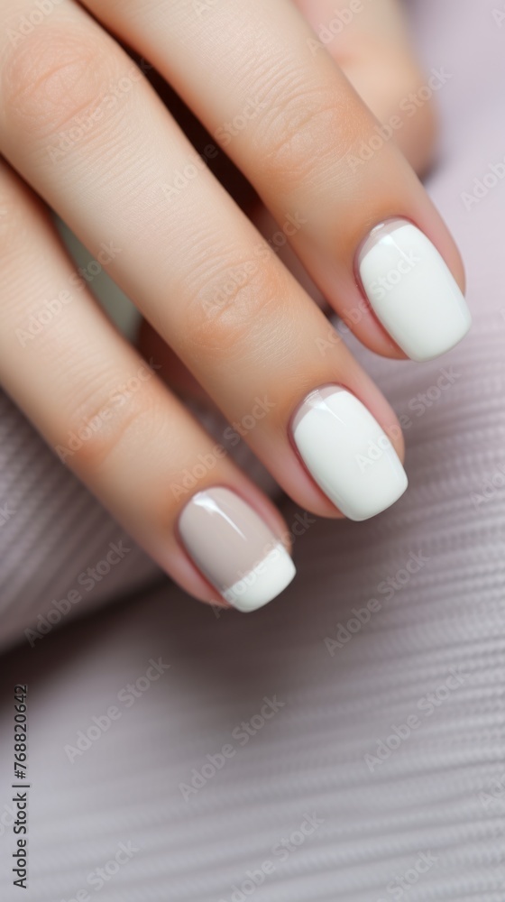 Calm beauty delicate nail design for a girl, beautiful female hands with a well-groomed neutral manicure Calm beauty delicate nail design for a girl, beautiful female hands with a well-groomed neutral manicure