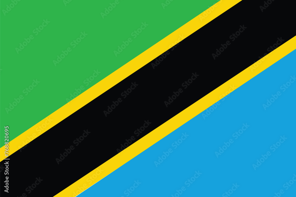 National Flag of Tanzania, Tanzania sign, Tanzania Flag National Flag of Tanzania, Tanzania sign, Tanzania Flag
