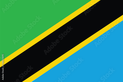 National Flag of Tanzania, Tanzania sign, Tanzania Flag
