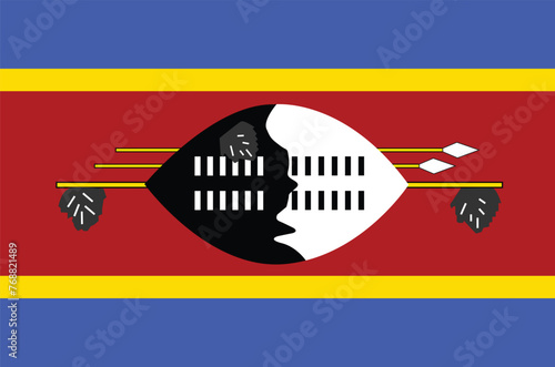 National Flag of Eswatini, Eswatini sign, Eswatini Flag photo