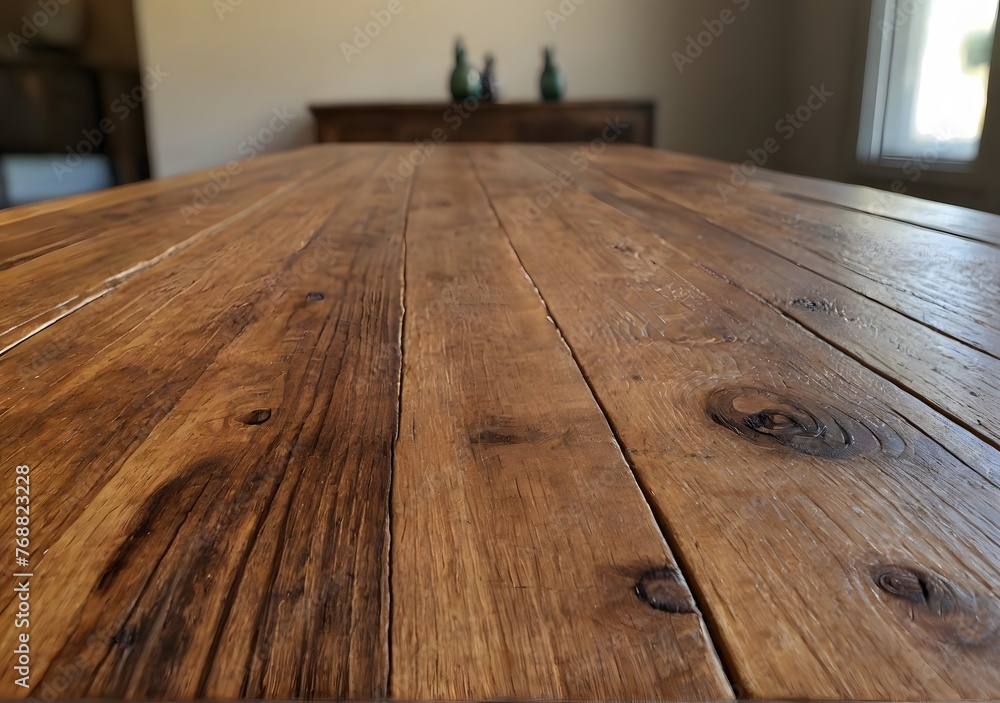 Empty room with warm brown hardwood floors and wooden wall panels Empty room with warm brown hardwood floors and wooden wall panels