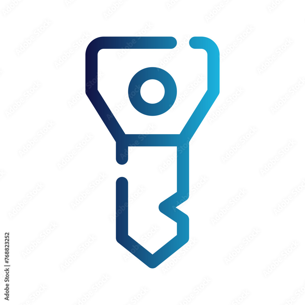 Fototapeta premium key gradient icon