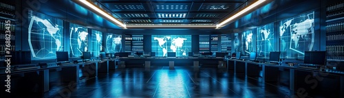 IoT smart grid control room, monitoring energy use, hightech facility, sustainable future, bright morning , cinematic