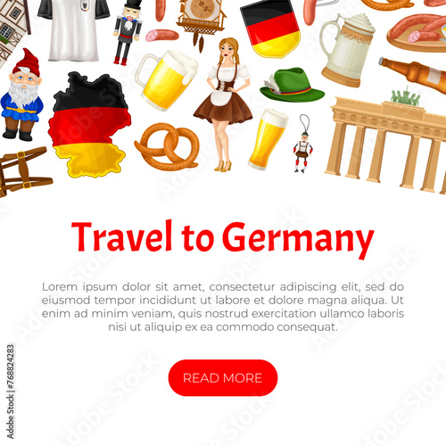 Germany Object and Symbol Banner Design Vector Template
