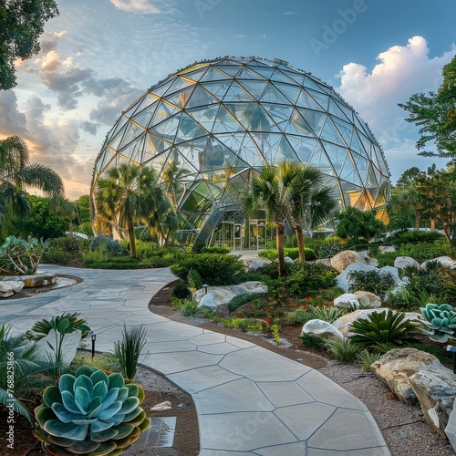 Classic alien botanical gardens, exotic plants, educational tours, bio-dome picnics photo