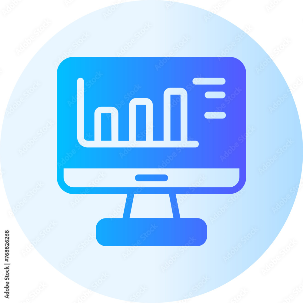 graph gradient icon graph gradient icon