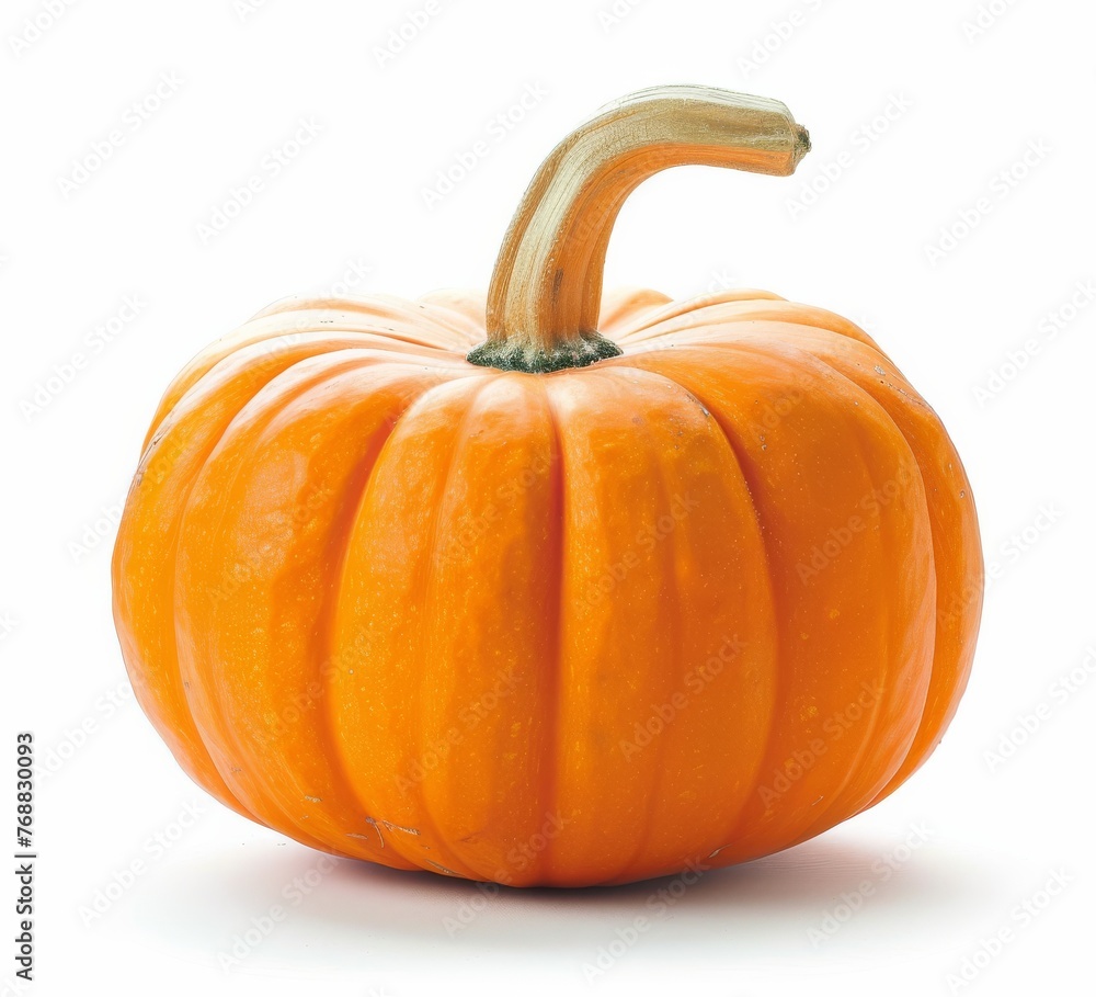 Obraz premium Small Orange Pumpkin on White Table