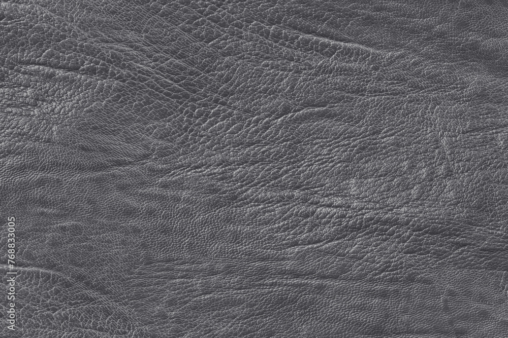 Fototapeta premium Dark grey leather texture background with seamless pattern and high resolution.